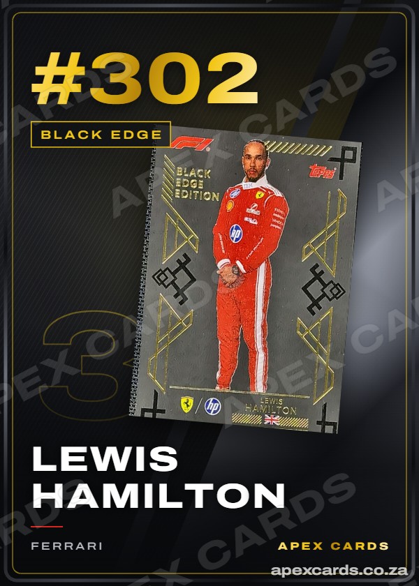 #302 Lewis Hamilton — Black Edge – Apex Cards