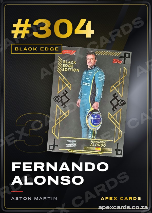 #304 Fernando Alonso — Black Edge – Apex Cards