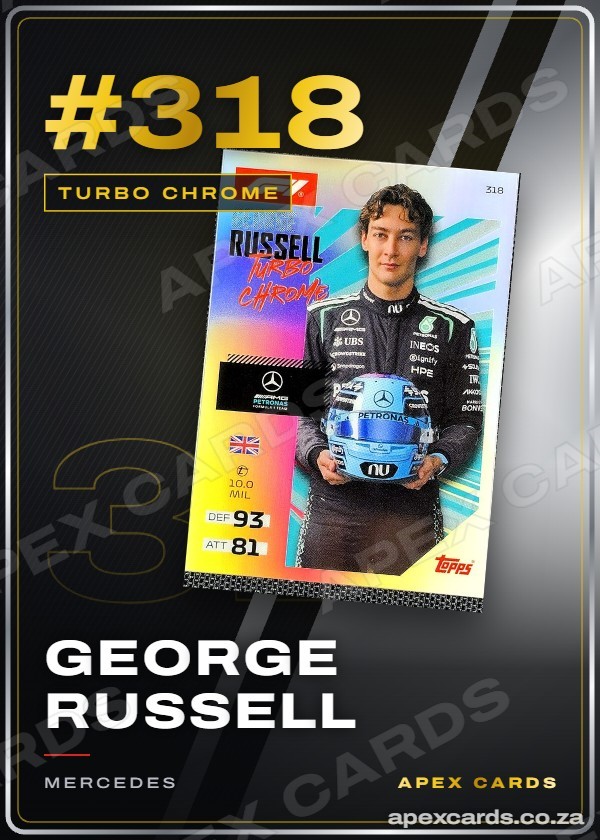 #318 George Russell — Turbo Chrome — F1 Turbo Attax 2026