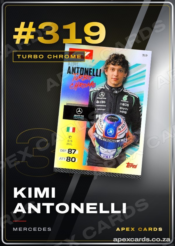 #319 Kimi Antonelli — Turbo Chrome — F1 Turbo Attax 2026