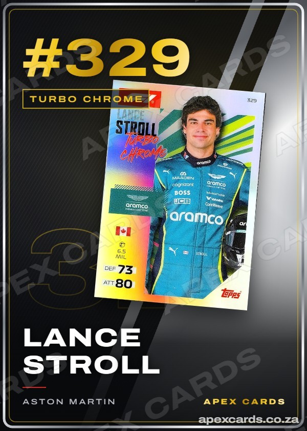 #329 Lance Stroll — Turbo Chrome — F1 Turbo Attax 2026