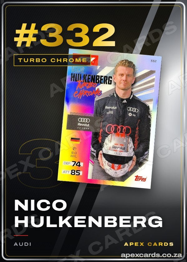 #332 Nico Hulkenberg — Turbo Chrome — F1 Turbo Attax 2026