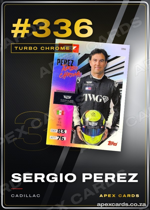 #336 Sergio Perez — Turbo Chrome — F1 Turbo Attax 2026