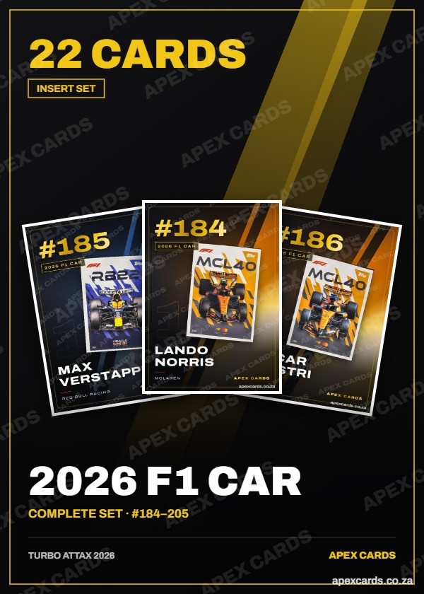 2026 F1 Car complete set – Turbo Attax 2026