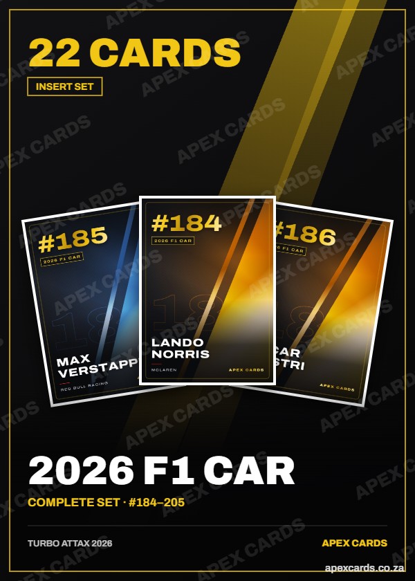 2026 F1 Car complete set – Turbo Attax 2026