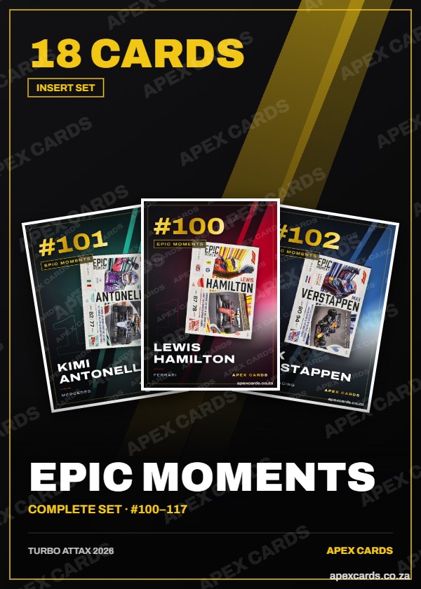 Epic Moments complete set – Turbo Attax 2026