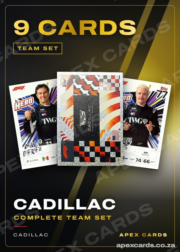 Cadillac team set — 9 cards — F1 Turbo Attax 2026