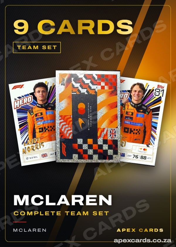 McLaren team set — 9 cards — F1 Turbo Attax 2026