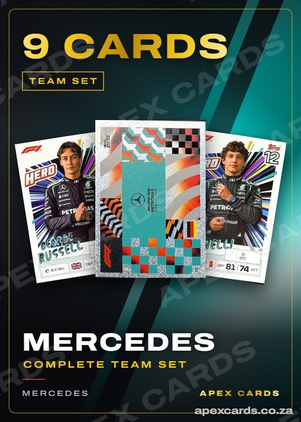 Mercedes team set — 9 cards — F1 Turbo Attax 2026