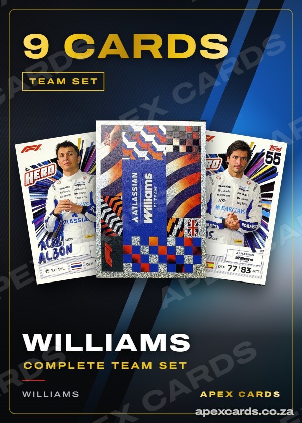 Williams team set — 9 cards — F1 Turbo Attax 2026