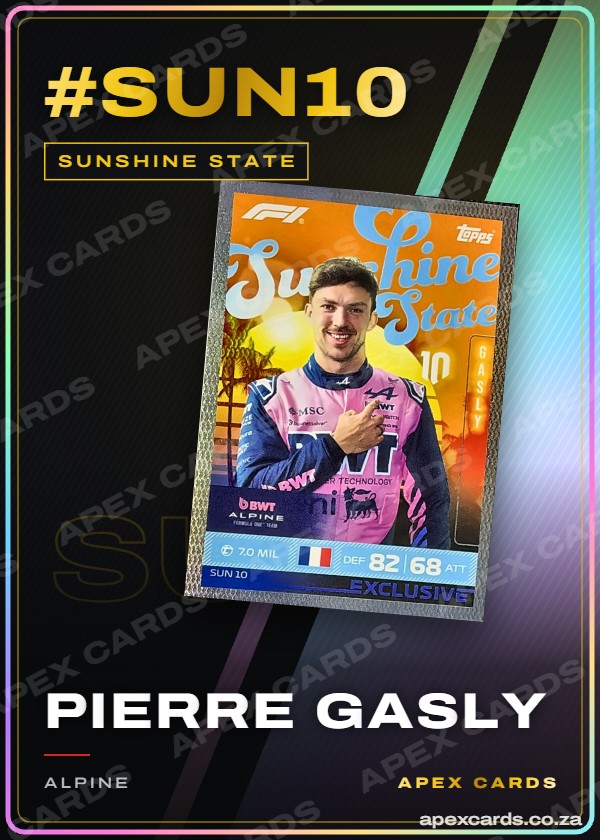 #SUN10 Pierre Gasly – Sunshine State (Turbo Attax 2026)